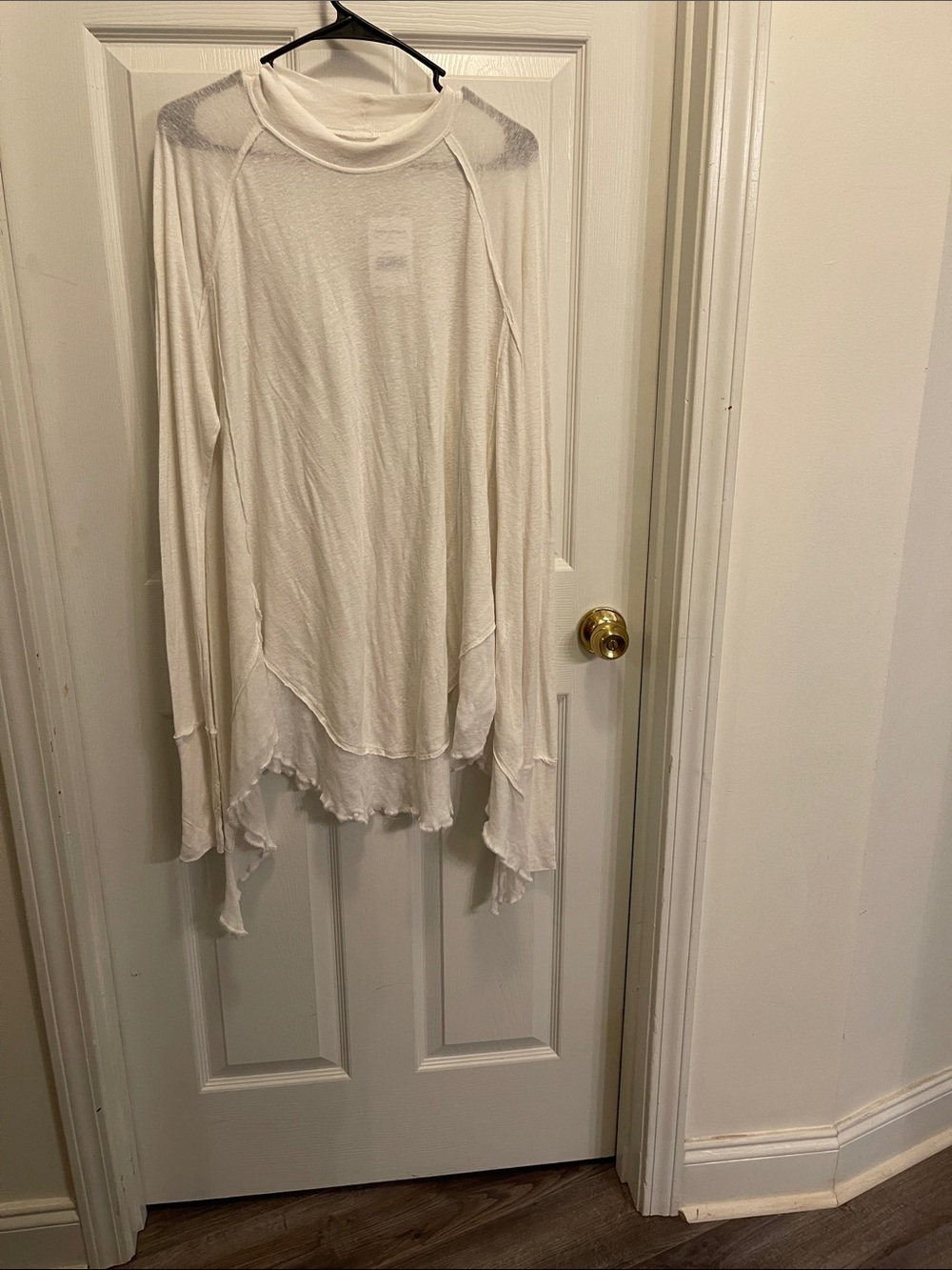 We The Free Lightweight White Long-Sleeve Layered Tunic